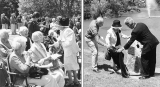 Unveiling of the Owen Morgan Memorial Fountain in Gilmour Park.